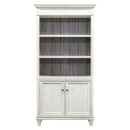 Hartford Wood Bookcase With Doors, White