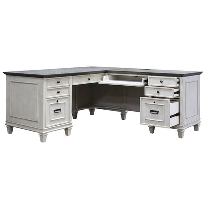 Hartford Wood L-Desk and Return