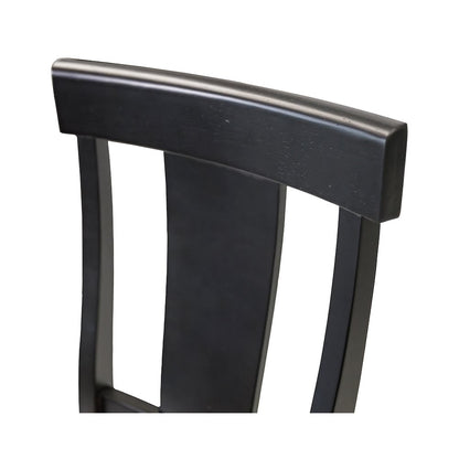Hartford Two Wood Traditional Kitchen Table Chairs, Black