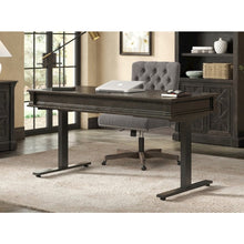 Kingston Wood Electronic Sit/Stand Desk, Dark Brown