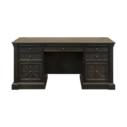 Kingston Wood Double Pedestal Executive Desk, Fully Assembled