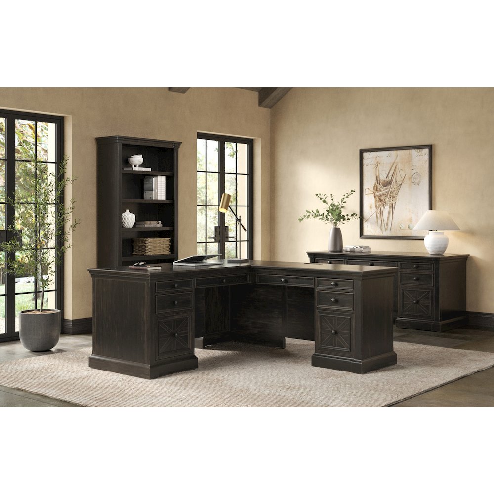 Kingston Wood L-Desk & Return, Writing Table & Return