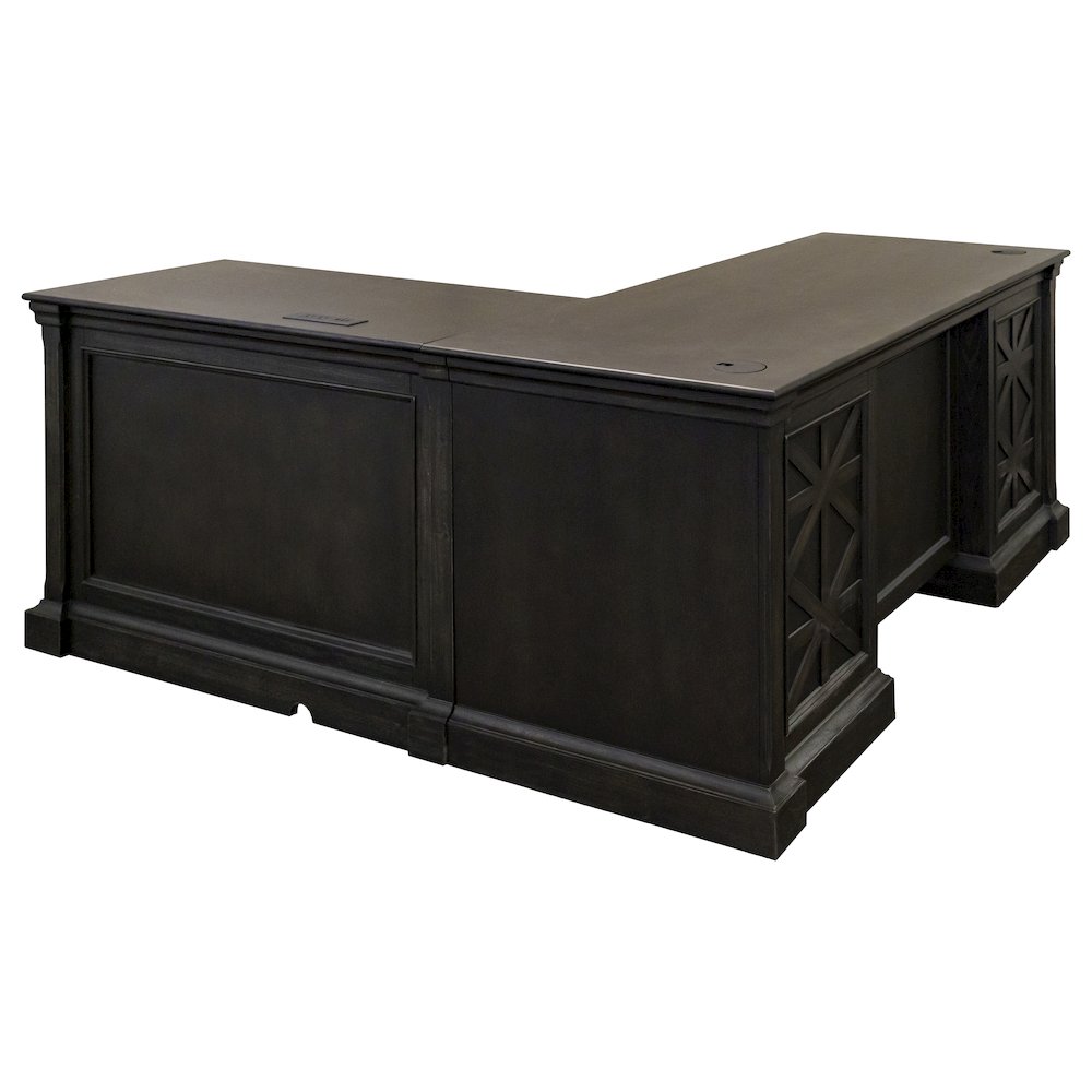 Kingston Wood L-Desk & Return, Writing Table & Return