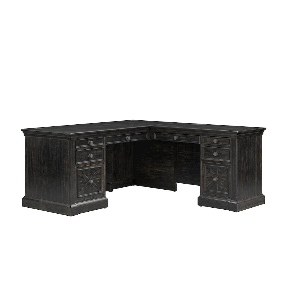 Kingston Wood L-Desk & Return, Writing Table & Return