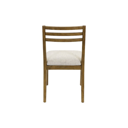 Lachlan Two Wood Modern Slat Back Chairs, Brown
