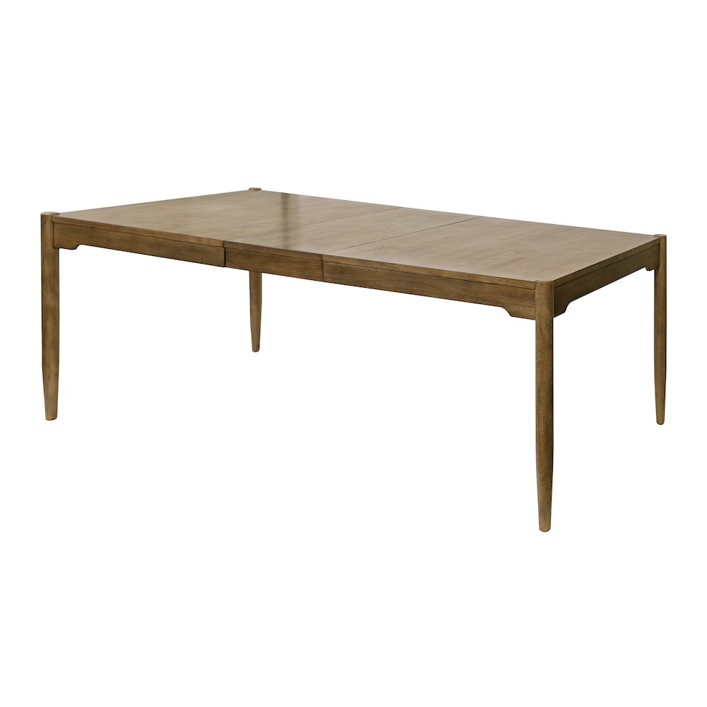 Lachlan Modern Wood Rectangular Kitchen Dining Table with Six Chairs, Brown