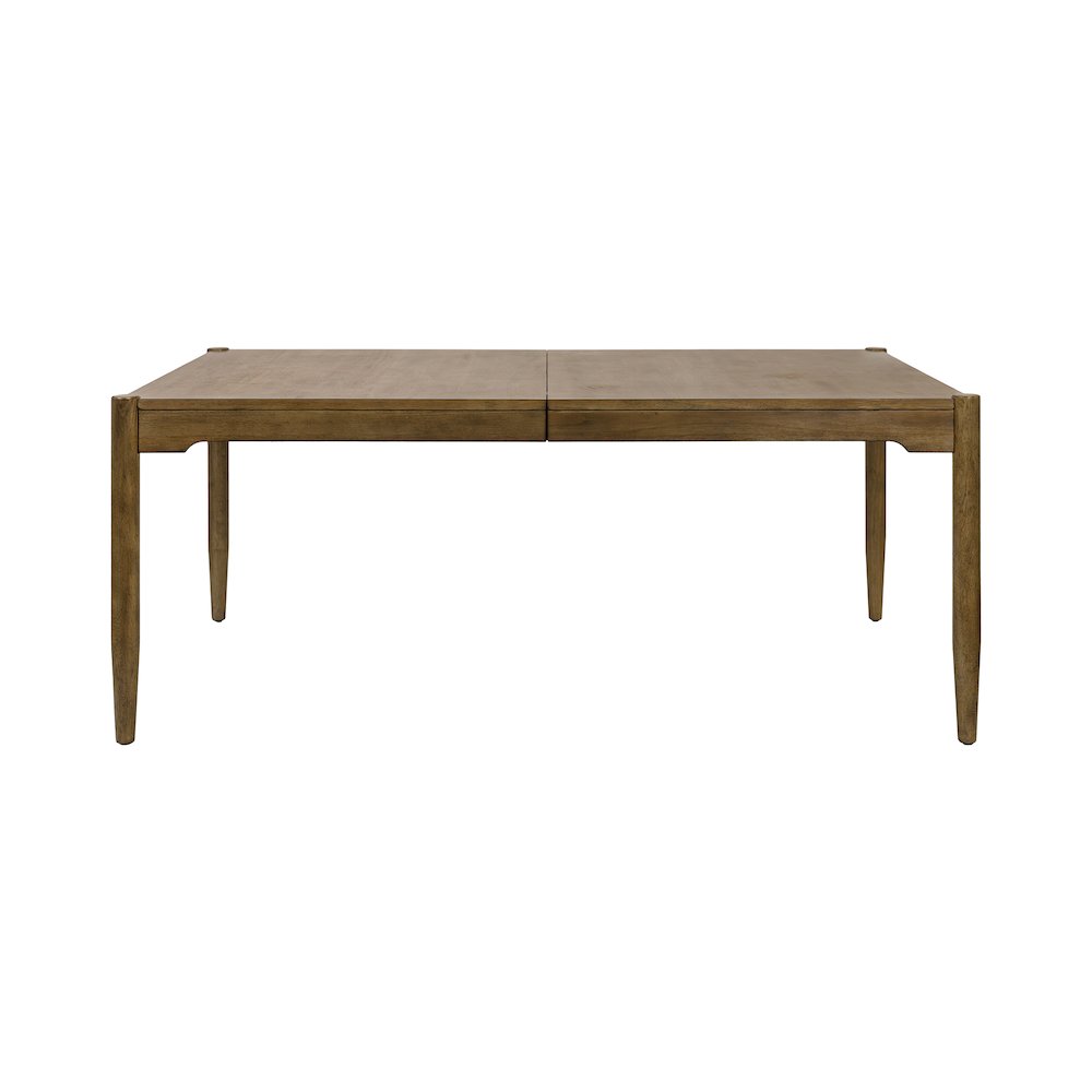 Lachlan Modern Wood Rectangular Kitchen Dining Table with Six Chairs, Brown