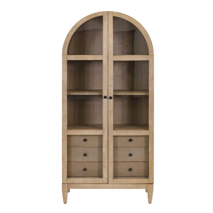 Laurel Wood Arched Display Cabinet/Bookcase