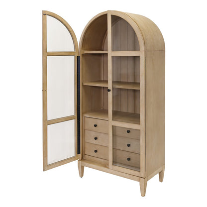 Laurel Wood Arched Display Cabinet/Bookcase
