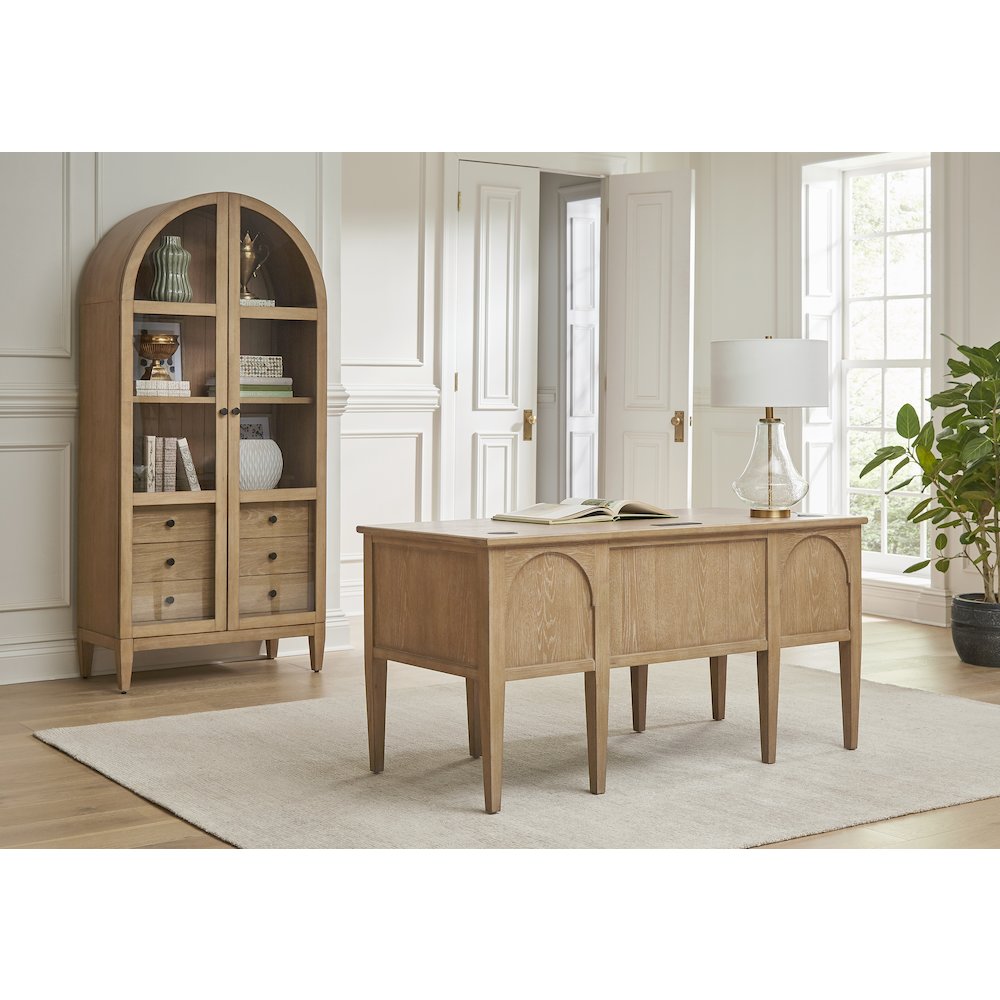 Laurel Wood Arched Display Cabinet/Bookcase