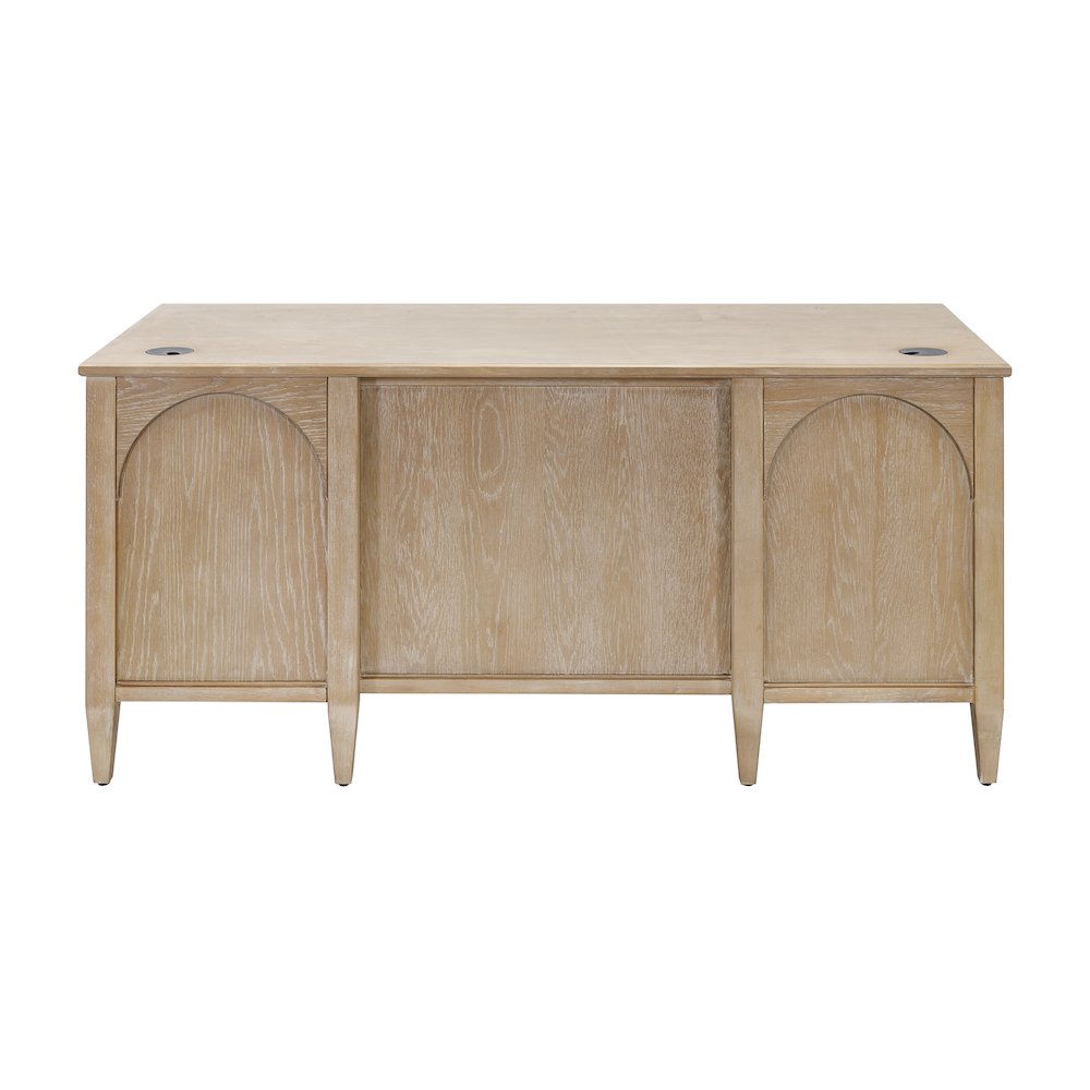 Laurel Wood Double Pedestal Desk, Wood Office Desk