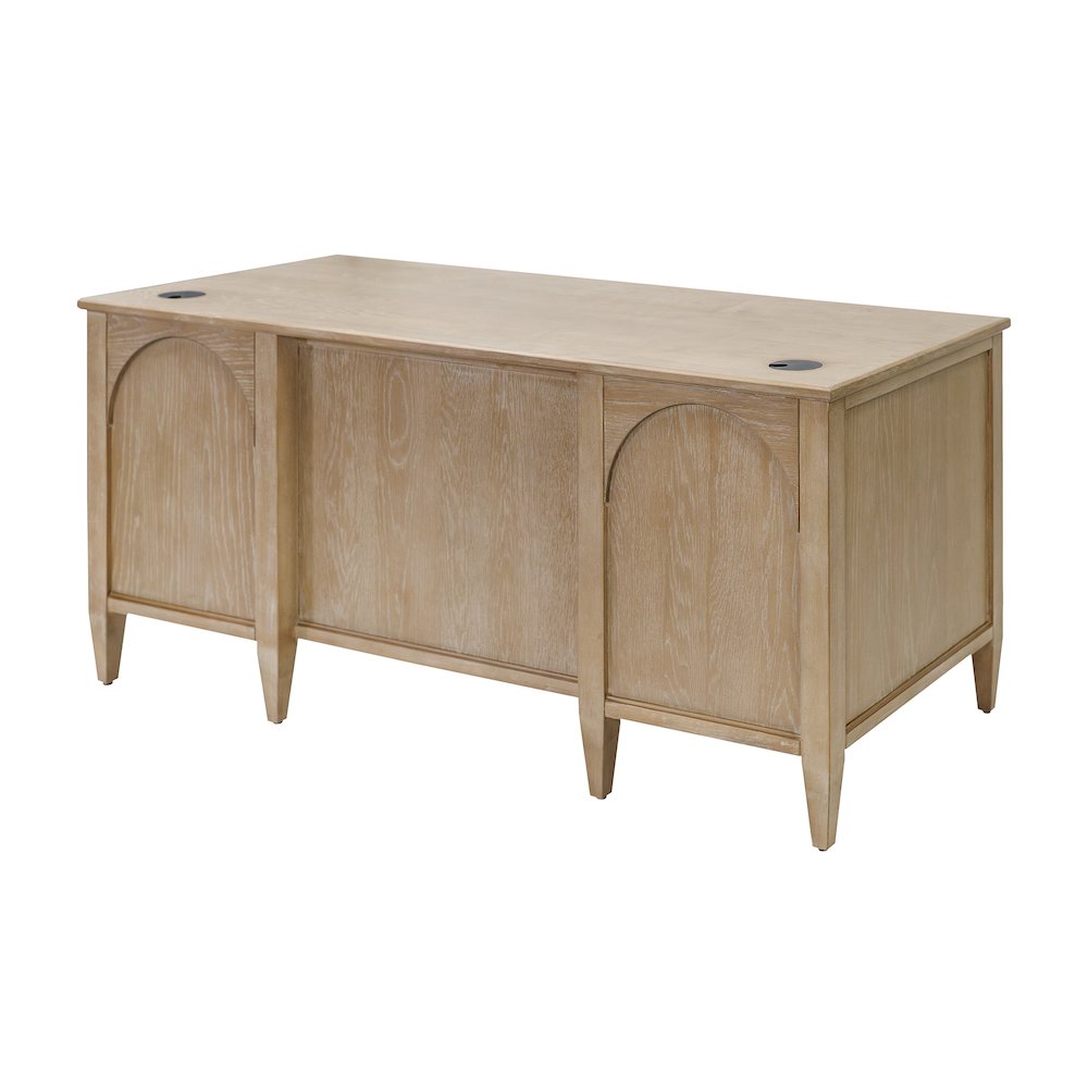 Laurel Wood Double Pedestal Desk, Wood Office Desk