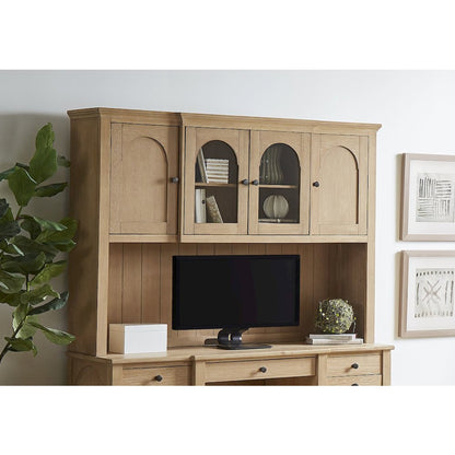 Laurel Wood Hutch With Doors, Fully Assembled
