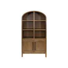 Modern Wood Arched Display Cabinet/Bookcase, Storage Cabinet, Brown