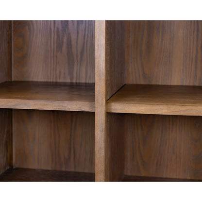 Modern Wood Arched Display Cabinet/Bookcase, Storage Cabinet, Brown