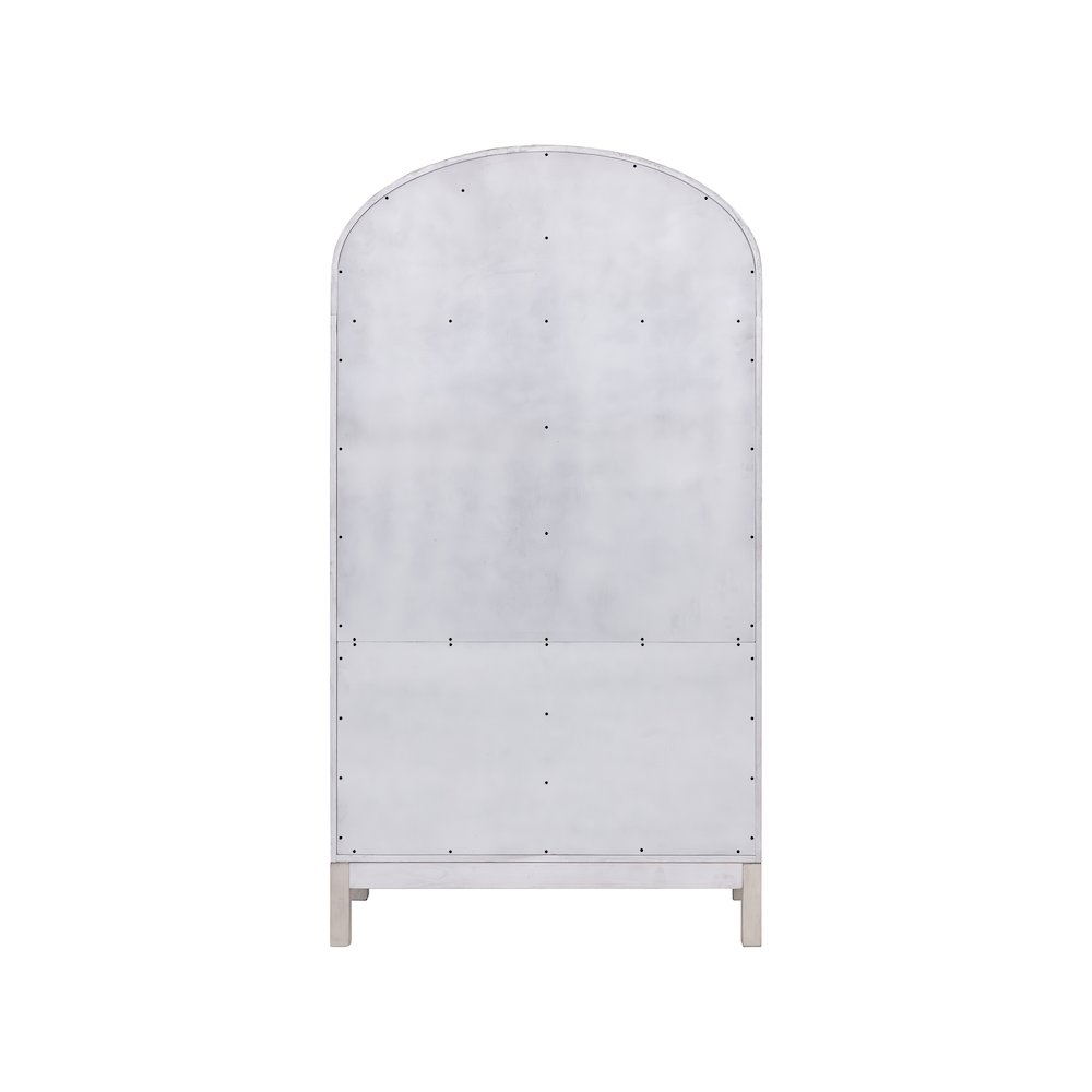 Modern Wood Arched Display Cabinet/Bookcase, Storage Cabinet, White