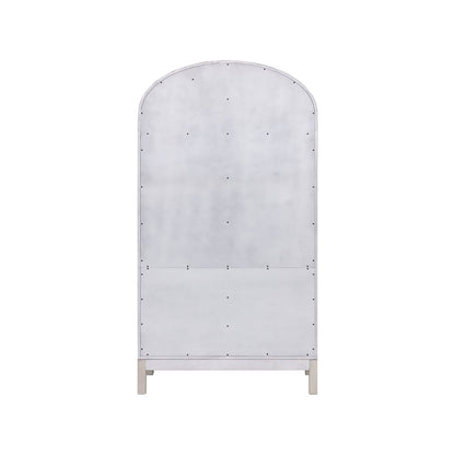 Modern Wood Arched Display Cabinet/Bookcase, Storage Cabinet, White