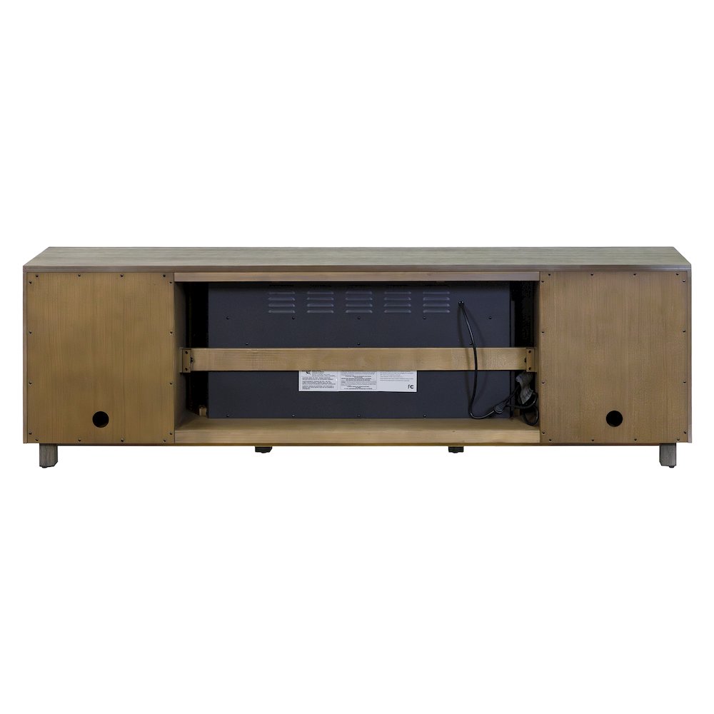 Palisades 80" Fireplace Console, Fully Assembled, Gray