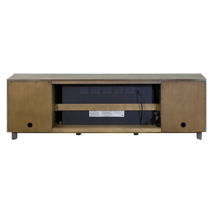 Palisades 80" Fireplace Console, Fully Assembled, Gray