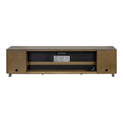Palisades 96" Fireplace Console, Fully Assembled, Gray