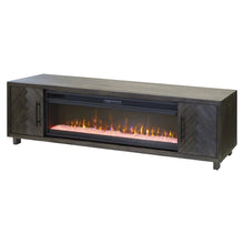 Palisades 96" Fireplace Console, Fully Assembled, Gray