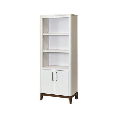Contemporary Laminate Wood Bookcase with doors, Office Shelving, Storage Cabinet