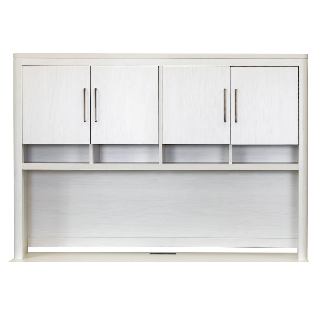 Contemporary Laminate Wood Office Desk & Hutch, Writing Table