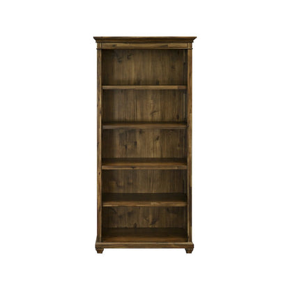 Porter Wood Open Bookcase, Fully Assembled, Brown