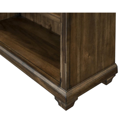 Porter Wood Open Bookcase, Fully Assembled, Brown