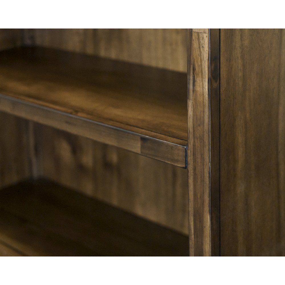 Porter Wood Open Bookcase, Fully Assembled, Brown