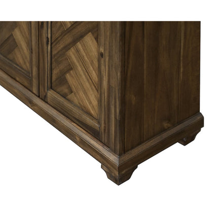 Porter Wood Bookcase With Doors, Fully Assembled
