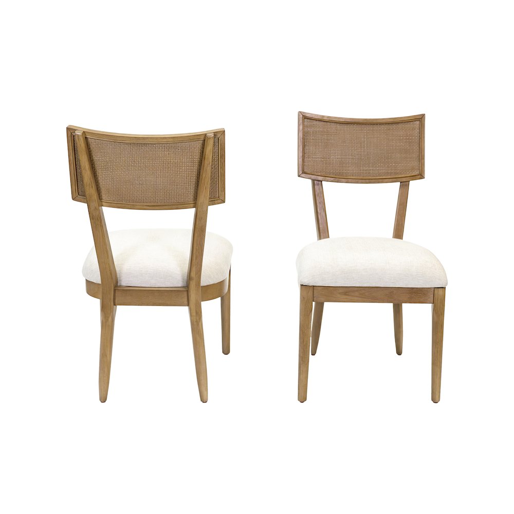 Quincey Two Wood Coastal Kitchen Table Chairs, Dining Side Chairs