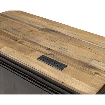 Sonoma Executve L-Desk & Return With Solid Wood Plank Tops, Brown