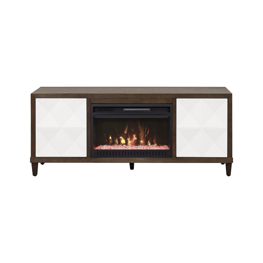 Stellar Wood 65" Fireplace Console with with doors