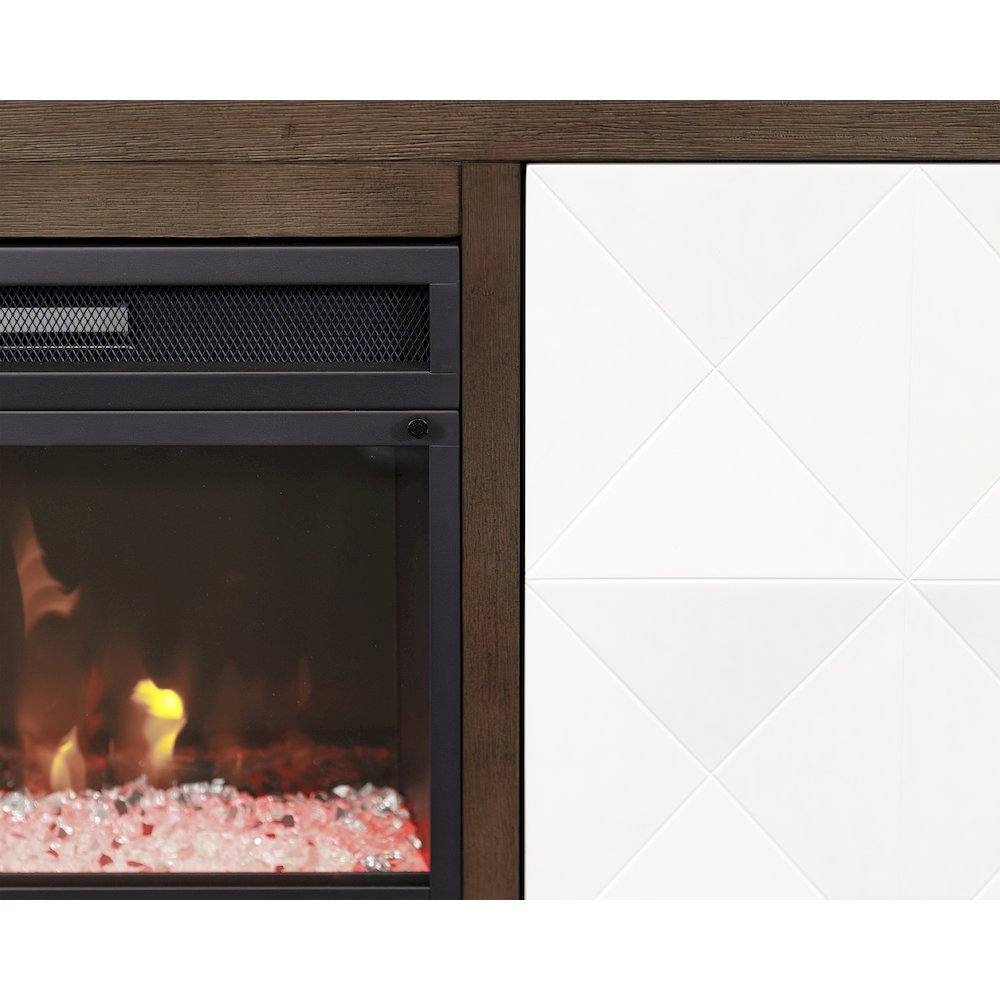 Stellar Wood 65" Fireplace Console with with doors