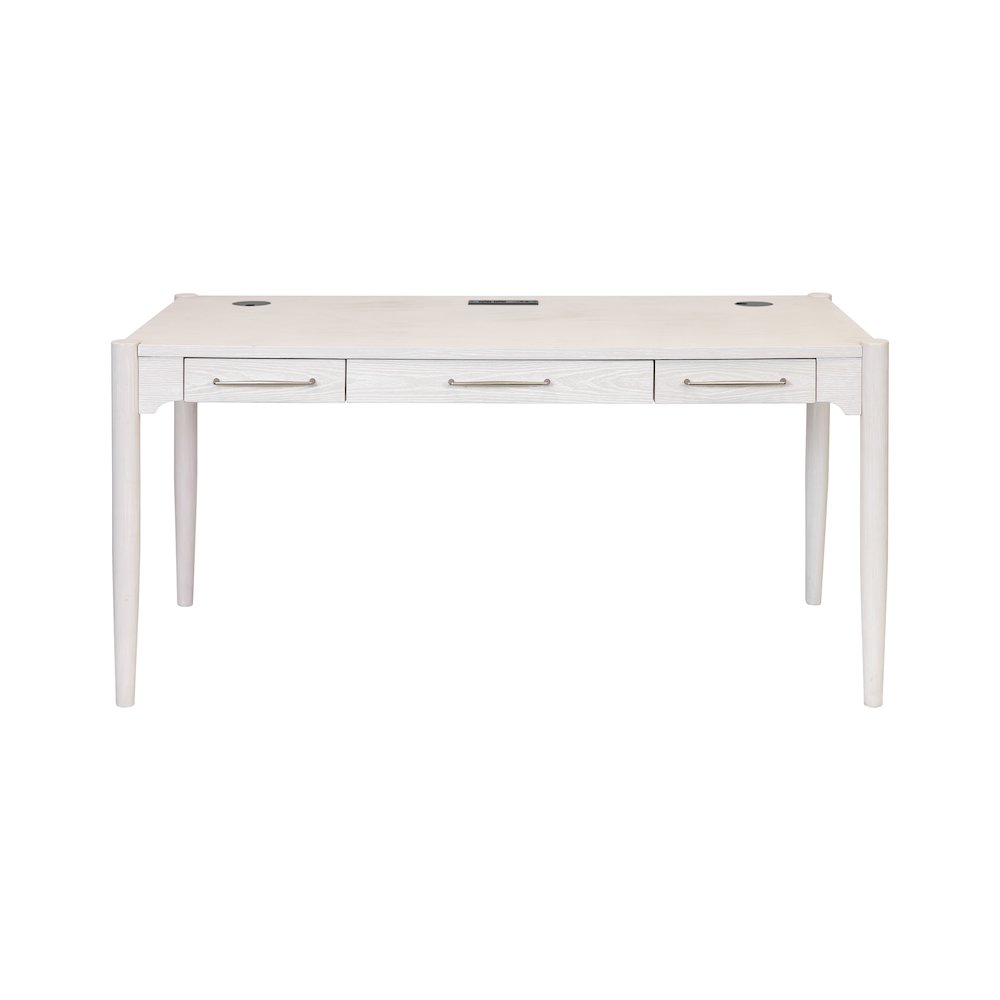 Modern Wood Office Writing Desk, Storage Table, White