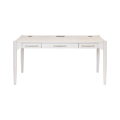Modern Wood Office Writing Desk, Storage Table, White