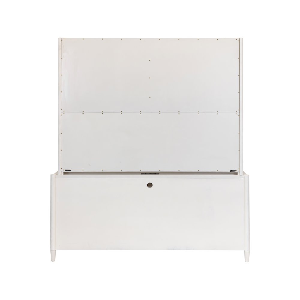 Wood Desk with Hutch,Office Storage,Writing Table with Cabinet, Assembled, White