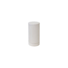 Modern round pedestal table, side table, cocktail stand, fully assembled, white