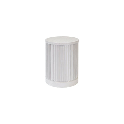 Modern round pedestal table, side table, cocktail stand, fully assembled, white