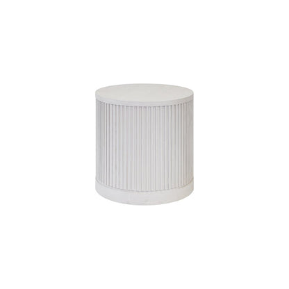 Modern round pedestal table, side table, cocktail stand, fully assembled, white