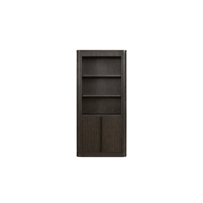 Tulane Executive Bookcase With Doors, Brown