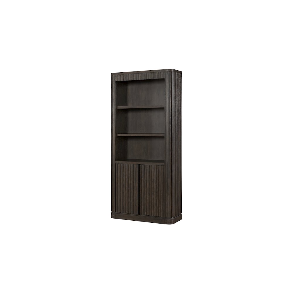 Tulane Executive Bookcase With Doors, Brown