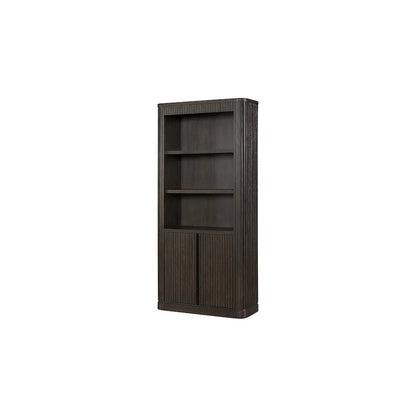 Tulane Executive Bookcase With Doors, Brown