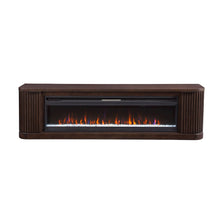 Tulane 84" Fireplace Console, Fully Assembled, Brown