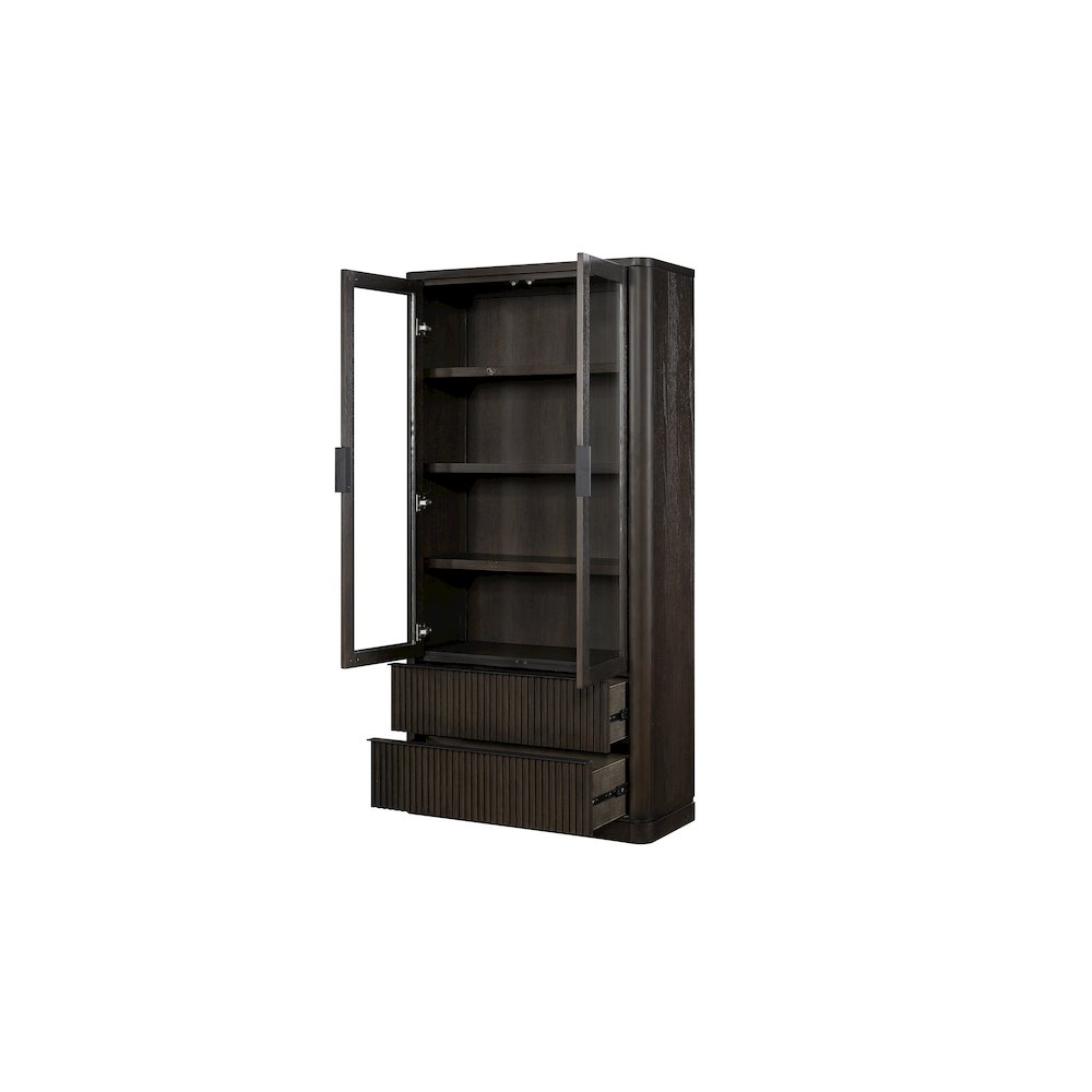 Tulane Style, Wood Dining Display Cabinet, Fully Assembled