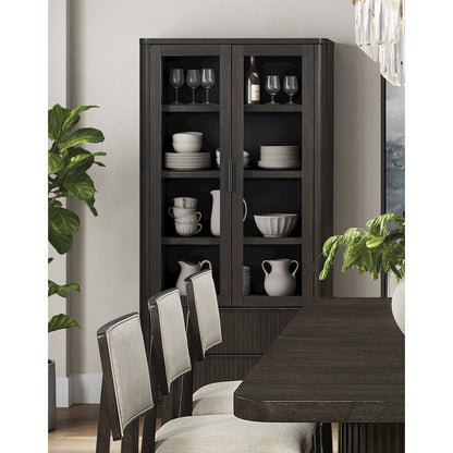 Tulane Style, Wood Dining Display Cabinet, Fully Assembled