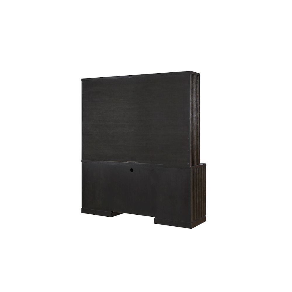 Tulane Executive Credenza and Hutch, Fully Assembled, Brown