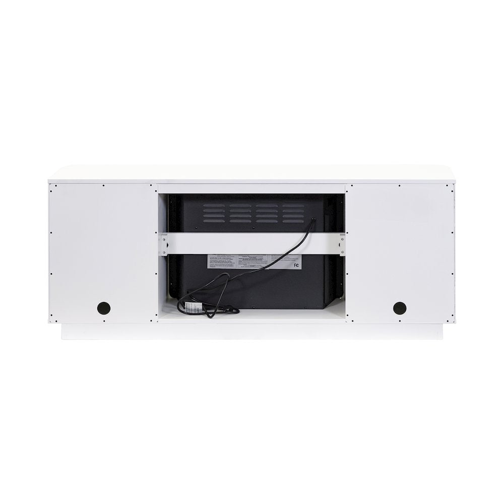 Uptown 60" Fireplace Console, Fully Assembled, White