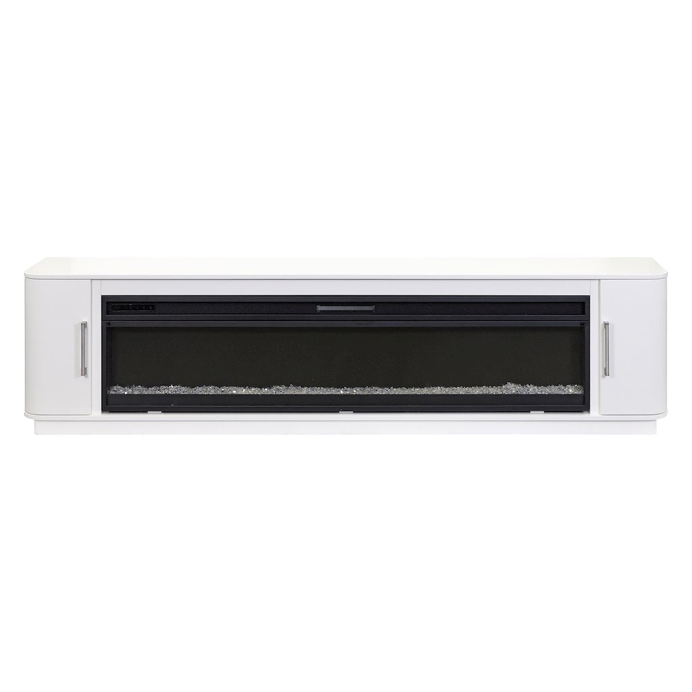 Uptown 96" Fireplace Console, Fully Assembled, White